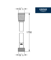 MEDIDAS FLEXO DUCHA 175cm ROTAFLEX GROHE